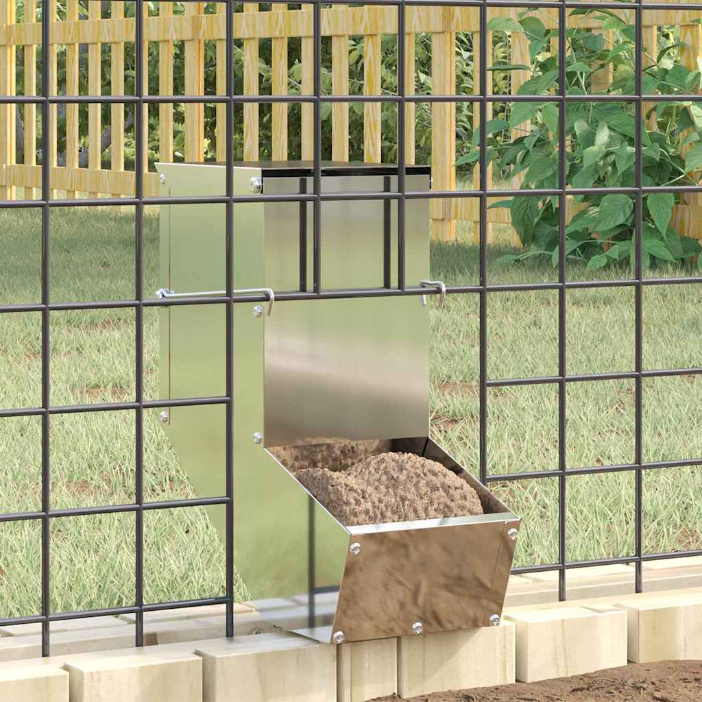 Rabbit Feeder Silver 12.5 x 26 x 28.5 cm Galvanised Steel