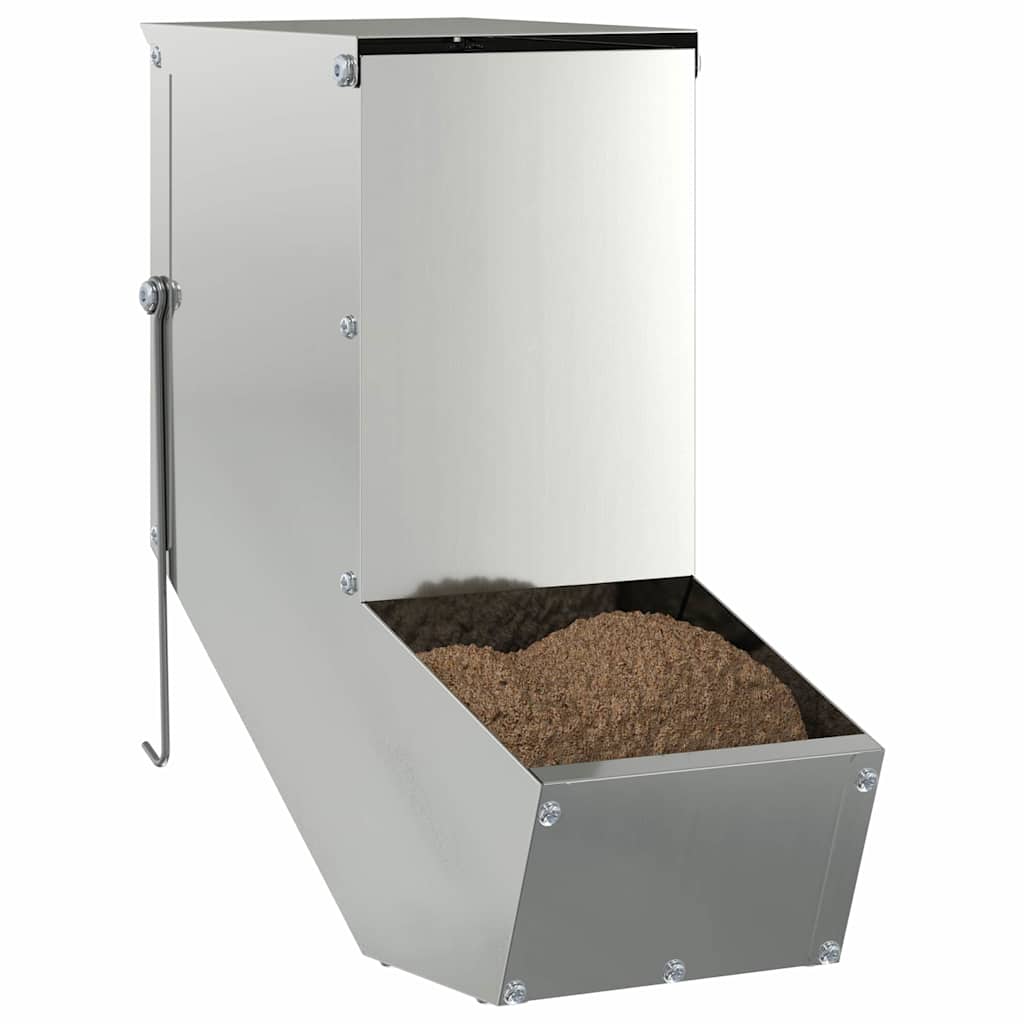 Rabbit Feeder Silver 12.5 x 26 x 28.5 cm Galvanised Steel