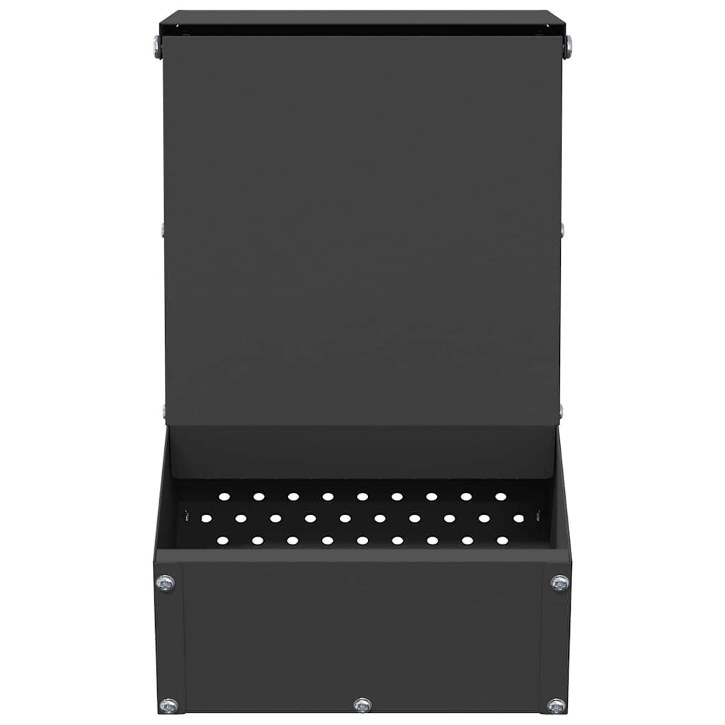 Rabbit Feeder Black 17.5 x 26 x 28.5 cm Cold-Rolled Steel