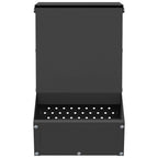 Rabbit Feeder Black 17.5 x 26 x 28.5 cm Cold-Rolled Steel