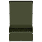 Rabbit Feeder Olive Green 17.5 x 26 x 28.5 cm Cold-Rolled Steel