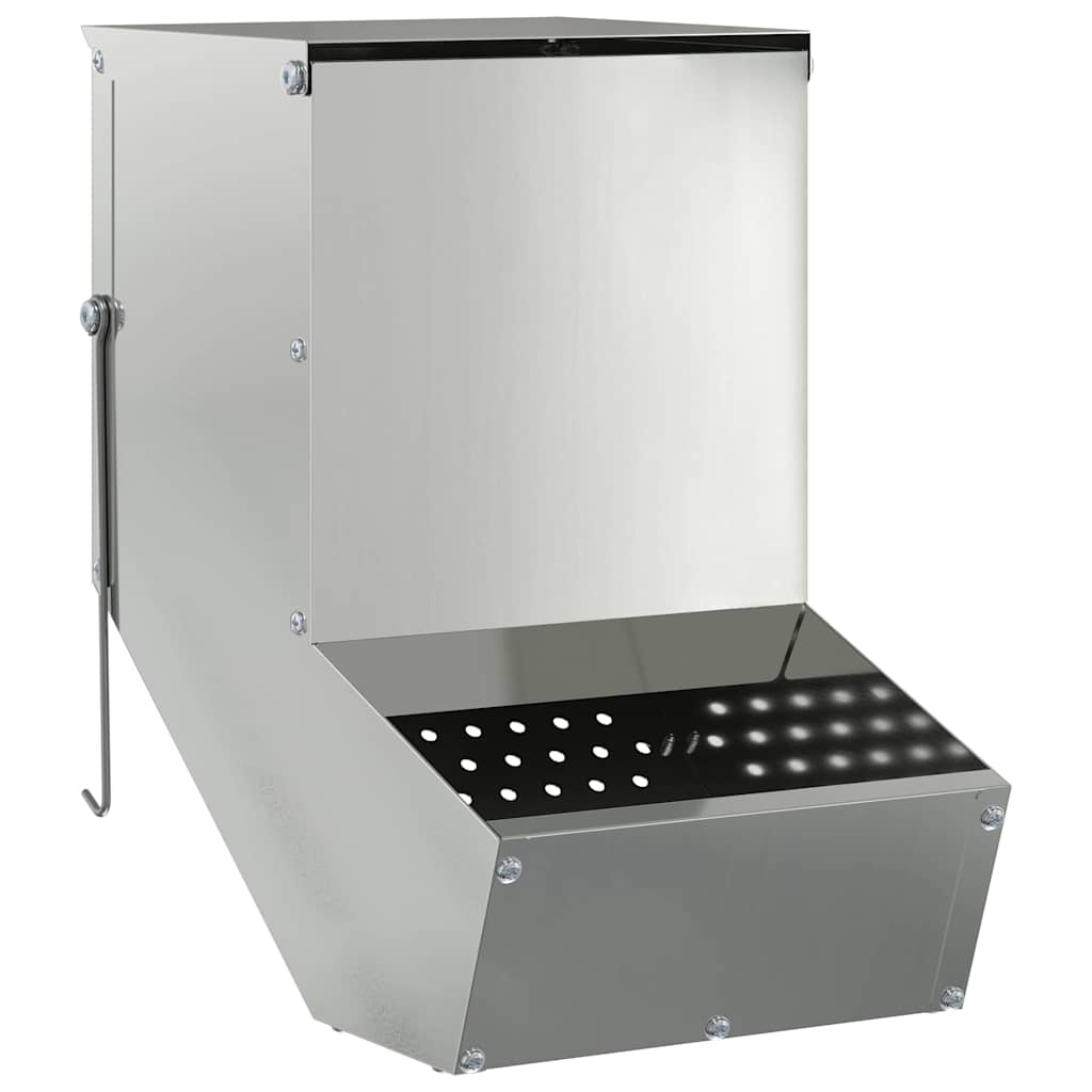 Rabbit Feeder Silver 17.5 x 26 x 28.5 cm Galvanised Steel