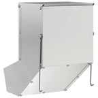 Rabbit Feeder Silver 17.5 x 26 x 28.5 cm Galvanised Steel