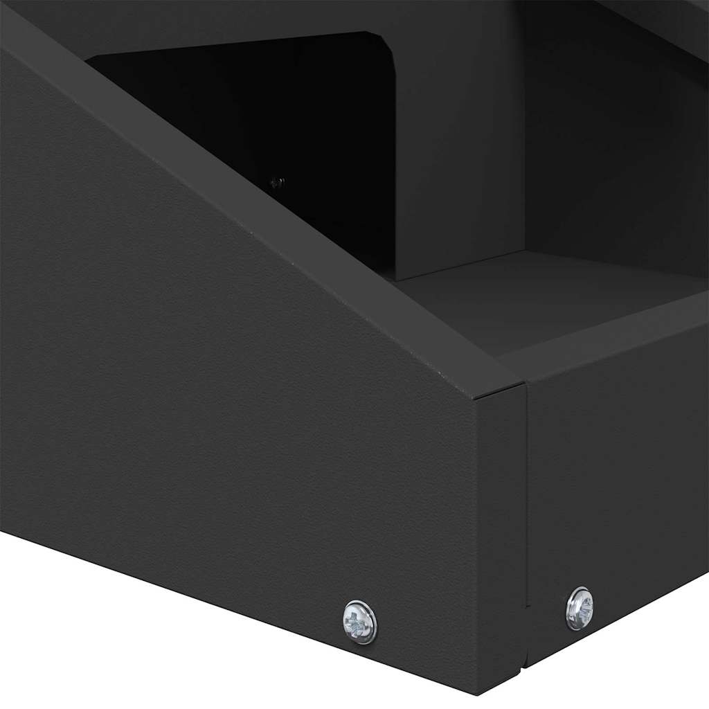 Deer Feeder Black 28 x 30 x 80 cm Cold-Rolled Steel