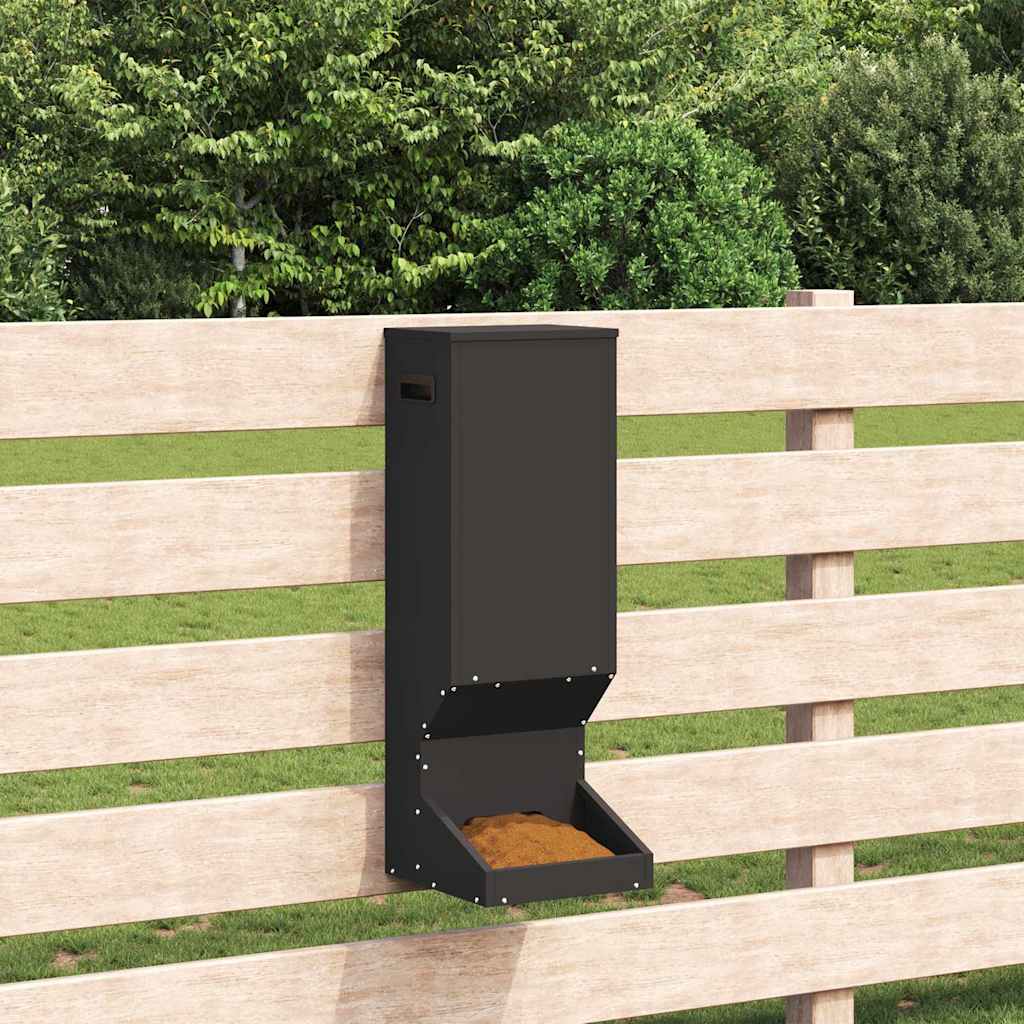 Deer Feeder Black 28 x 30 x 80 cm Cold-Rolled Steel