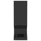 Deer Feeder Black 28 x 30 x 80 cm Cold-Rolled Steel