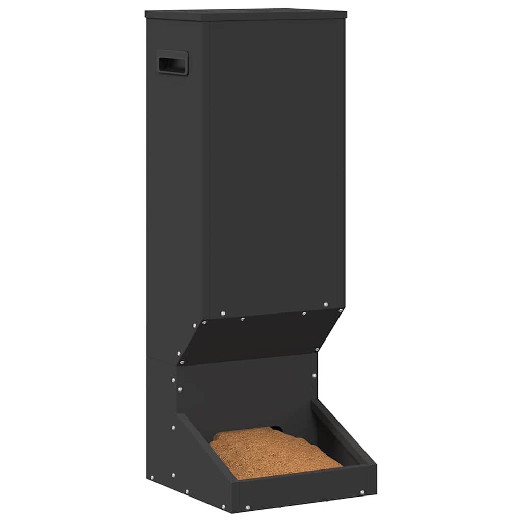 Deer Feeder Black 28 x 30 x 80 cm Cold-Rolled Steel