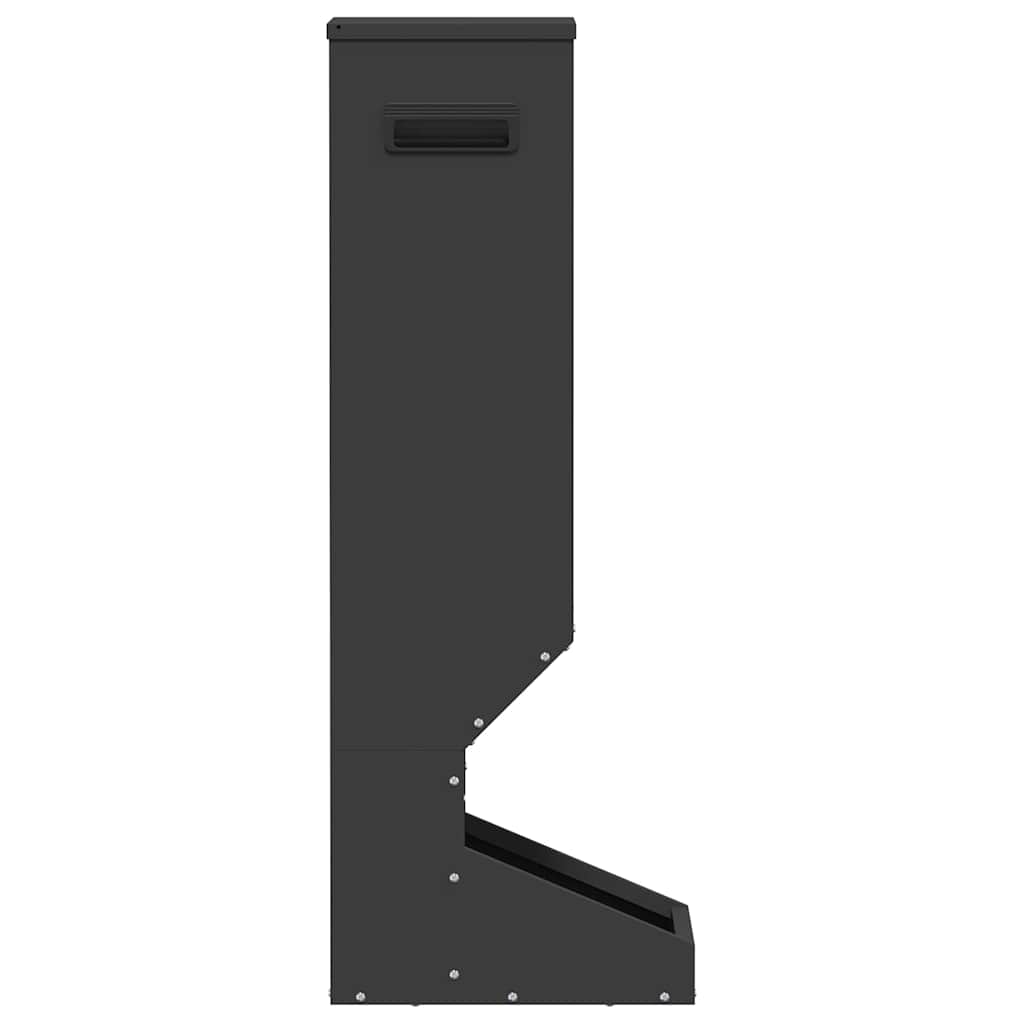 Deer Feeder Black 28 x 30 x 80 cm Cold-Rolled Steel