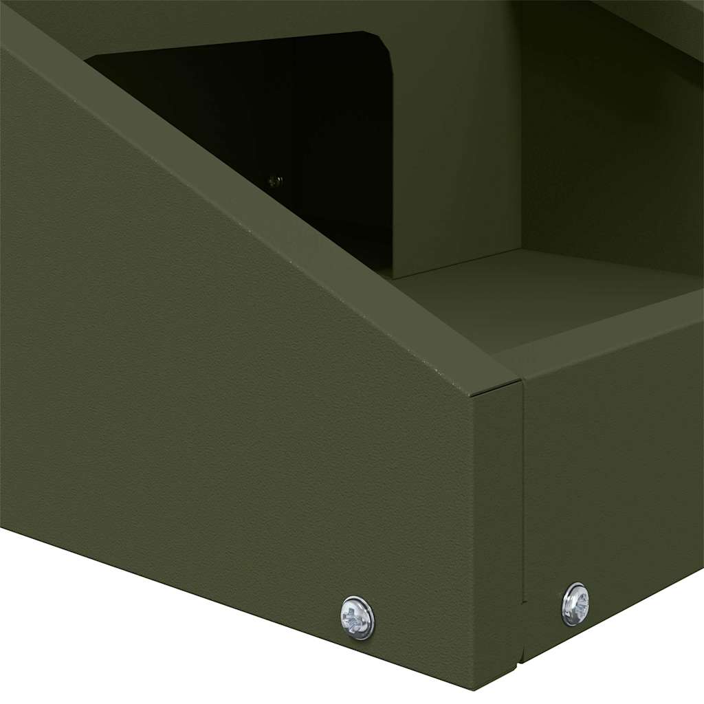 Deer Feeder Olive Green 28 x 30 x 80 cm Cold-Rolled Steel