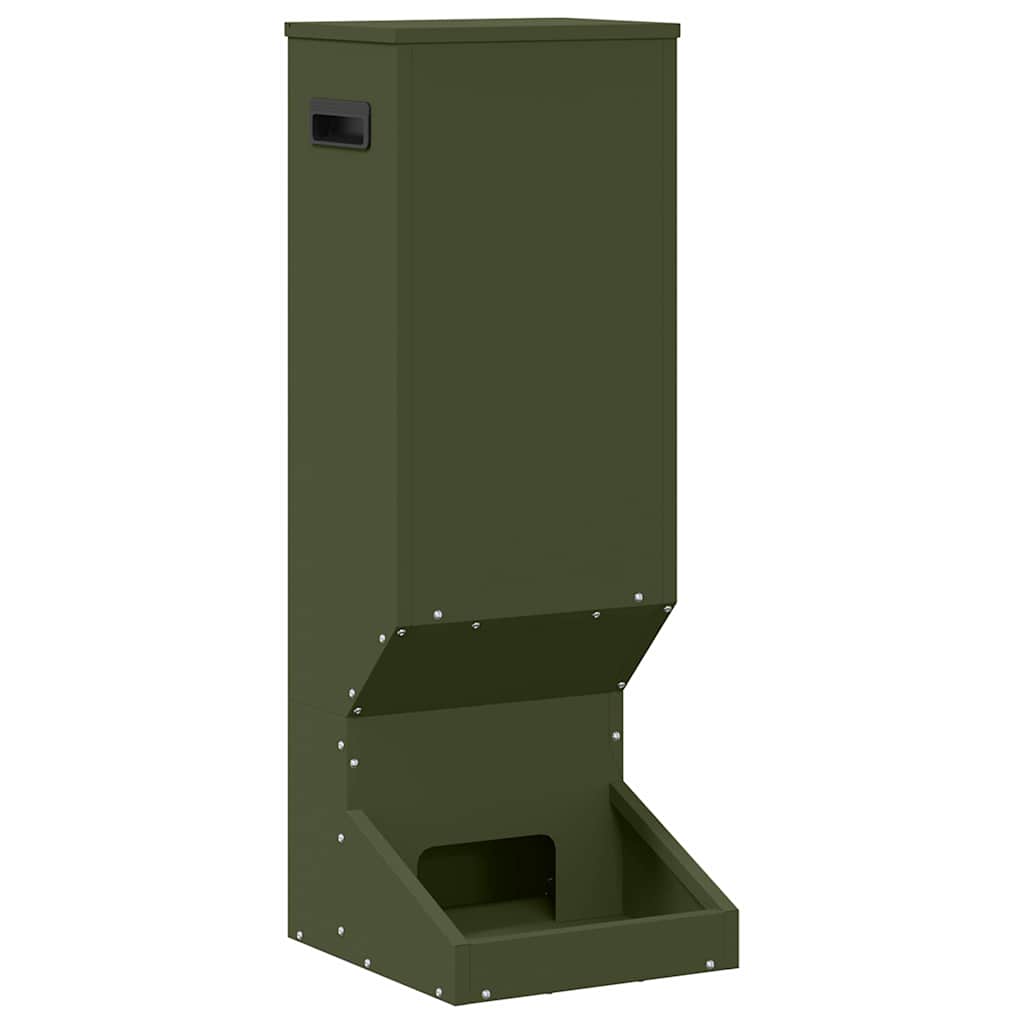 Deer Feeder Olive Green 28 x 30 x 80 cm Cold-Rolled Steel