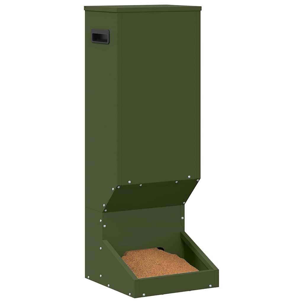 Deer Feeder Olive Green 28 x 30 x 80 cm Cold-Rolled Steel