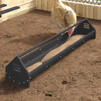 Chicken Feeding Trough Black 108 x 20.5 x 20 cm