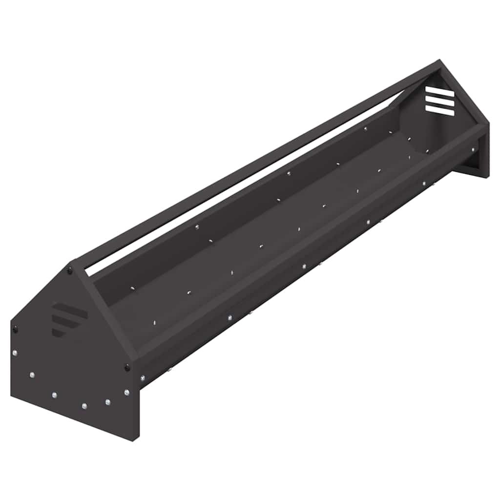 Chicken Feeding Trough Black 108 x 20.5 x 20 cm