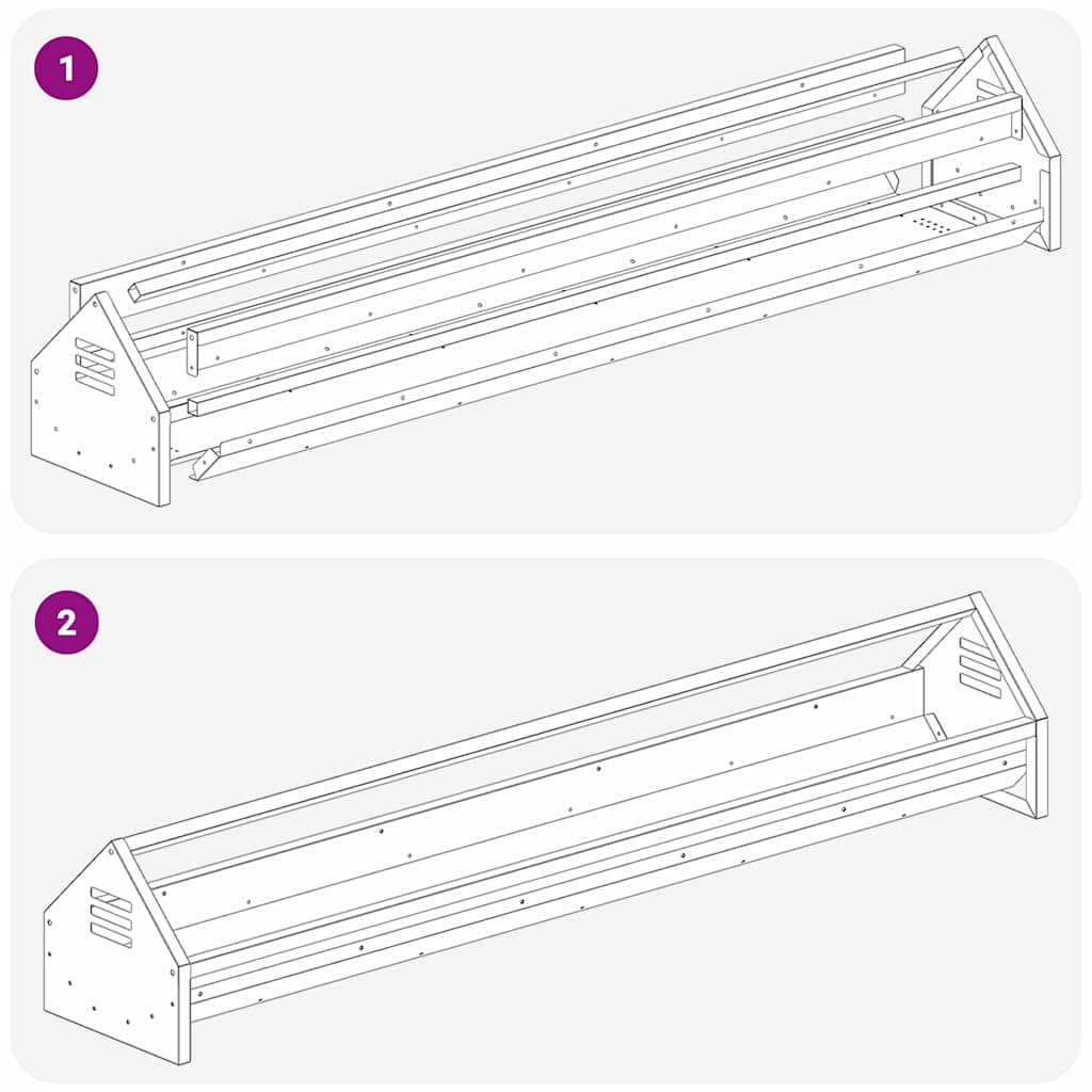 Chicken Feeding Trough Olive Green 108 x 20.5 x 20 cm