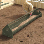 Chicken Feeding Trough Olive Green 108 x 20.5 x 20 cm