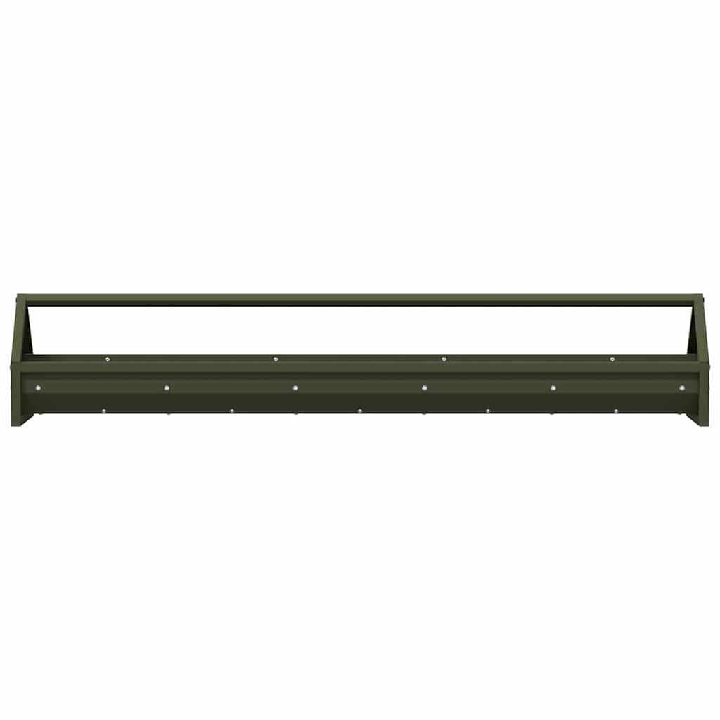 Chicken Feeding Trough Olive Green 108 x 20.5 x 20 cm