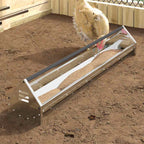 Chicken Feeding Trough Silver 108 x 20.5 x 20 cm