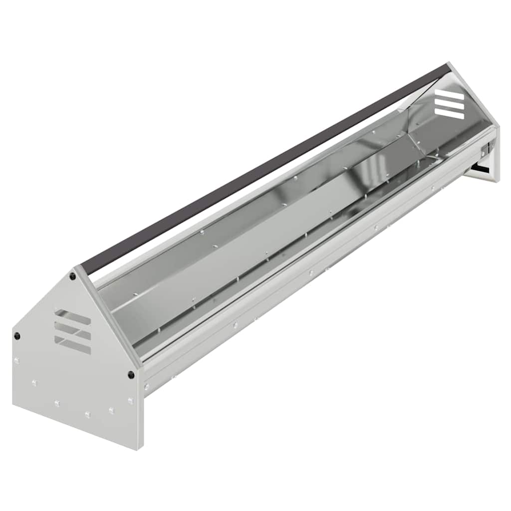 Chicken Feeding Trough Silver 108 x 20.5 x 20 cm
