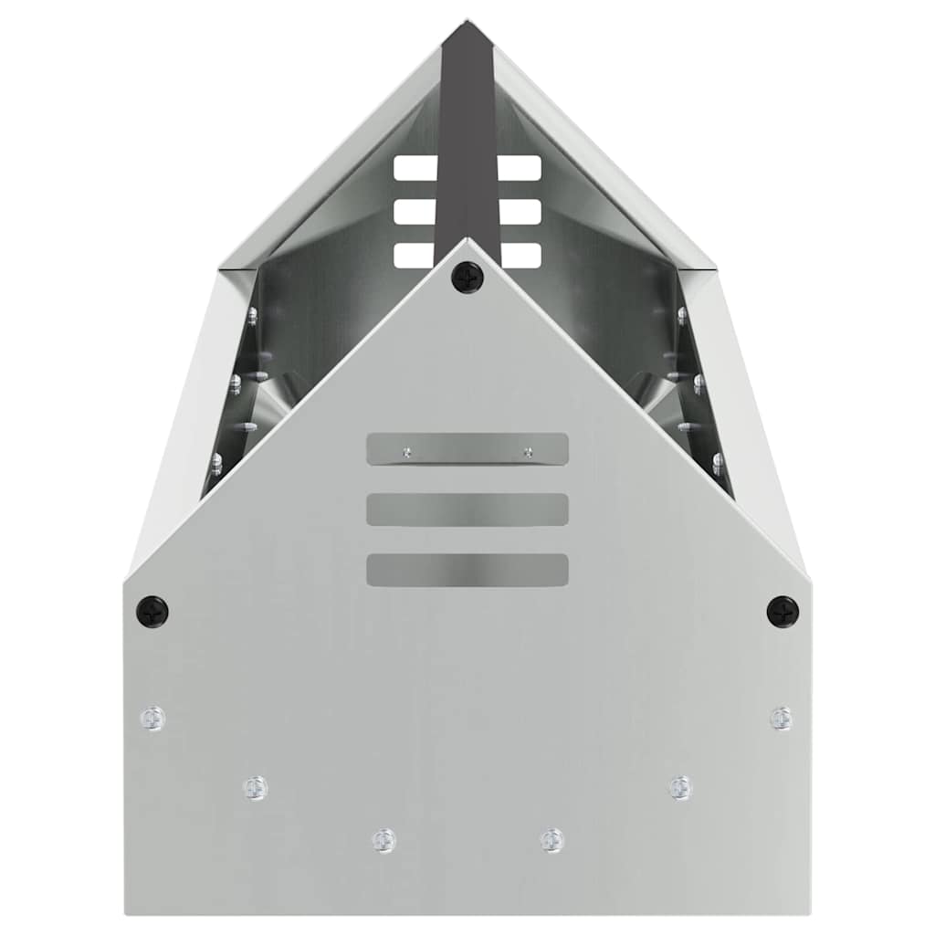 Chicken Feeding Trough Silver 108 x 20.5 x 20 cm