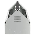 Chicken Feeding Trough Silver 108 x 20.5 x 20 cm