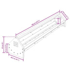 Chicken Feeding Trough Silver 108 x 20.5 x 20 cm