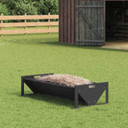 Livestock Feeding Trough Black 108 x 50 x 28 cm