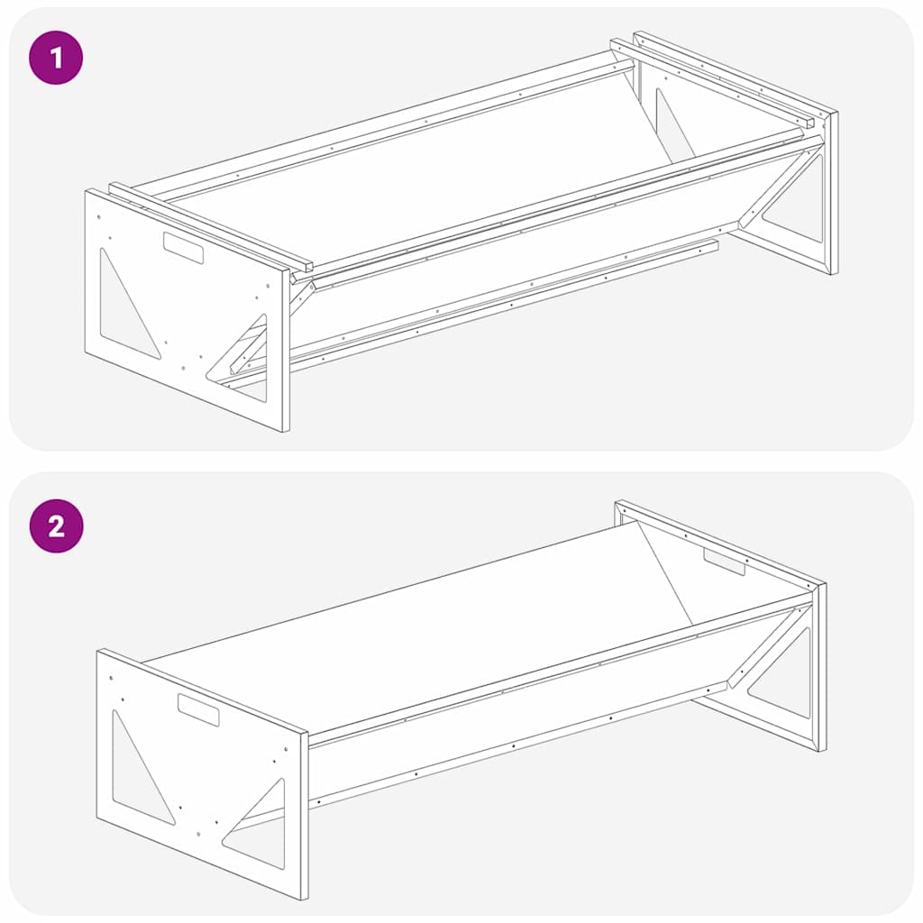 Livestock Feeding Trough Olive Green 108 x 50 x 28 cm