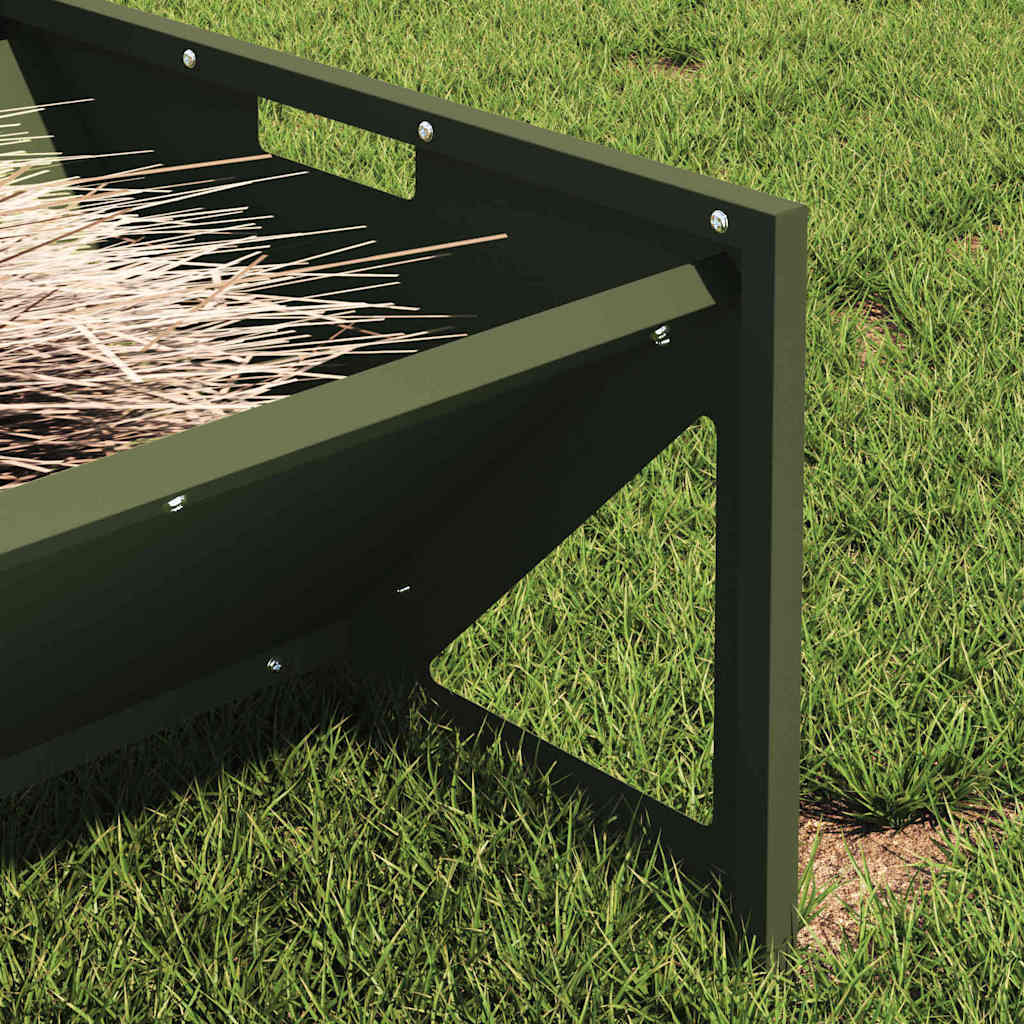 Livestock Feeding Trough Olive Green 108 x 50 x 28 cm