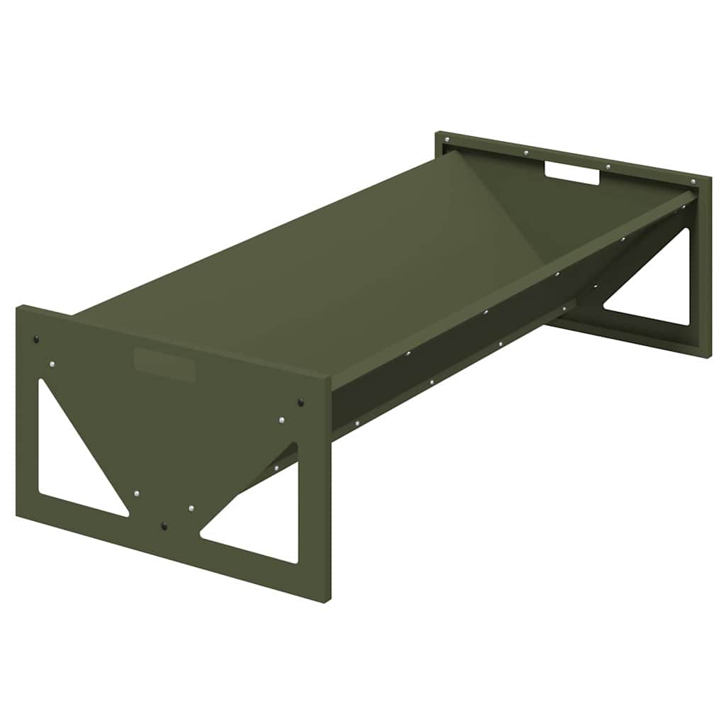 Livestock Feeding Trough Olive Green 108 x 50 x 28 cm