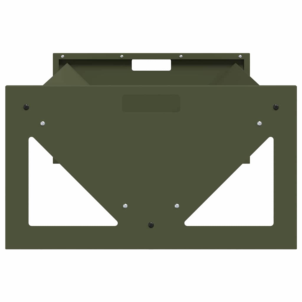 Livestock Feeding Trough Olive Green 108 x 50 x 28 cm