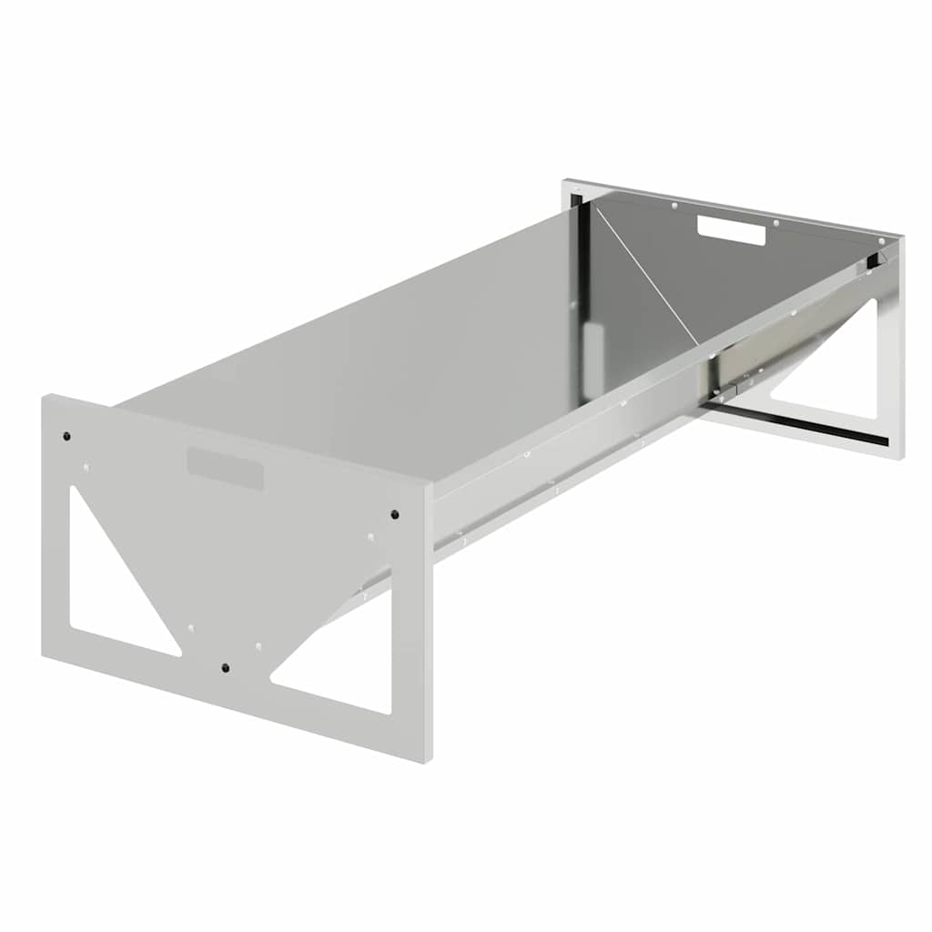 Livestock Feeding Trough Silver 108 x 50 x 28 cm