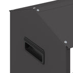 Chicken Feeding Trough Black 81 x 32 x 53.5 cm