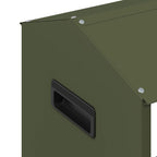 Chicken Feeding Trough Olive Green 81 x 32 x 53.5 cm