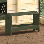 Chicken Feeding Trough Olive Green 81 x 32 x 53.5 cm