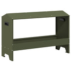 Chicken Feeding Trough Olive Green 81 x 32 x 53.5 cm