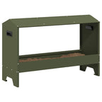 Chicken Feeding Trough Olive Green 81 x 32 x 53.5 cm