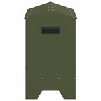 Chicken Feeding Trough Olive Green 81 x 32 x 53.5 cm