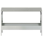 Chicken Feeding Trough Silver 81 x 32 x 53.5 cm