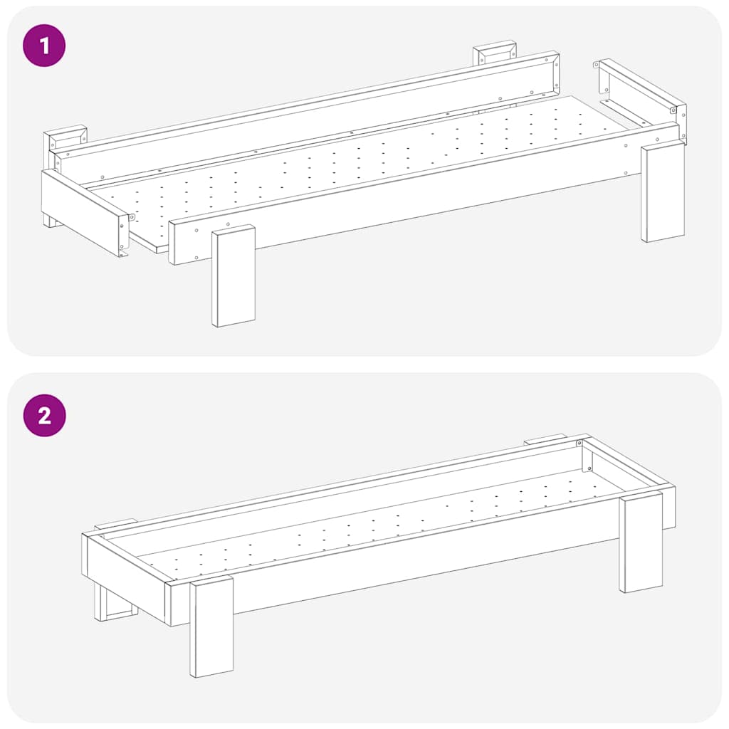 Chicken Feeding Trough Black 80 x 28 x 13.5 cm