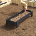 Chicken Feeding Trough Black 80 x 28 x 13.5 cm
