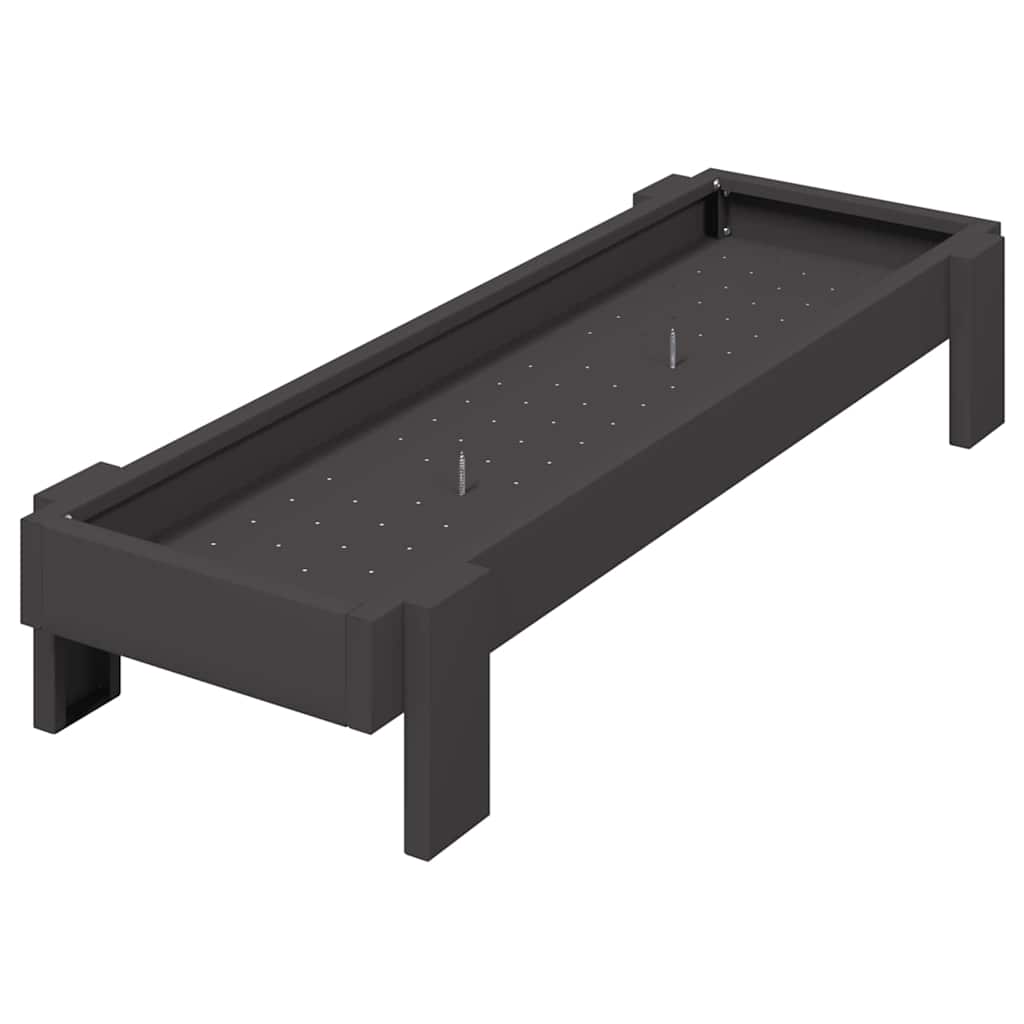 Chicken Feeding Trough Black 80 x 28 x 13.5 cm