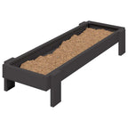 Chicken Feeding Trough Black 80 x 28 x 13.5 cm
