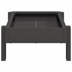 Chicken Feeding Trough Black 80 x 28 x 13.5 cm