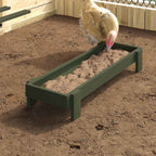 Chicken Feeding Trough Olive Green 80 x 28 x 13.5 cm