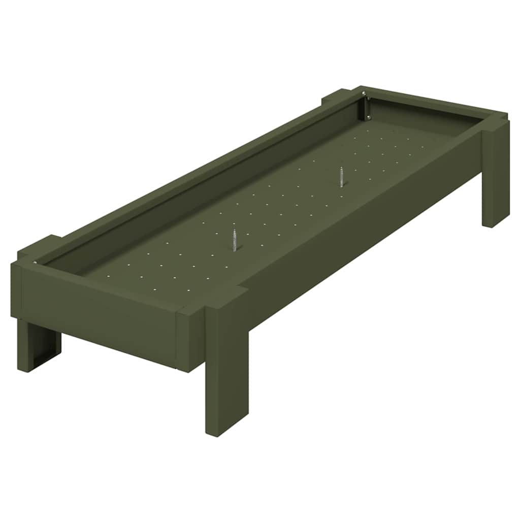 Chicken Feeding Trough Olive Green 80 x 28 x 13.5 cm