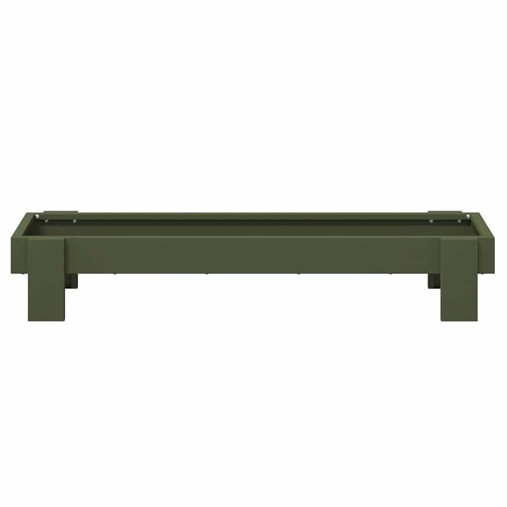 Chicken Feeding Trough Olive Green 80 x 28 x 13.5 cm