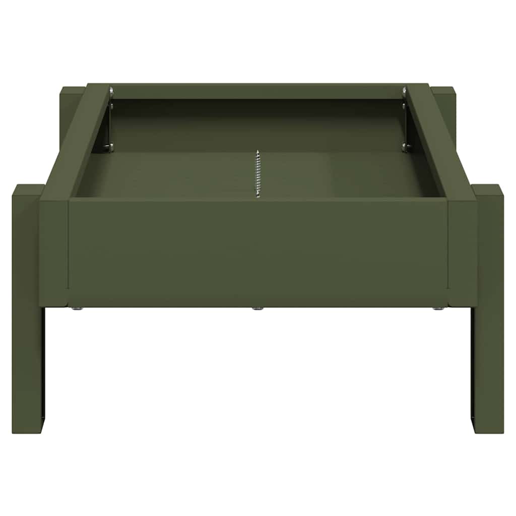 Chicken Feeding Trough Olive Green 80 x 28 x 13.5 cm