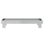 Chicken Feeding Trough Silver 80 x 28 x 13.5 cm
