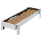 Chicken Feeding Trough Silver 80 x 28 x 13.5 cm