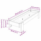 Chicken Feeding Trough Silver 80 x 28 x 13.5 cm